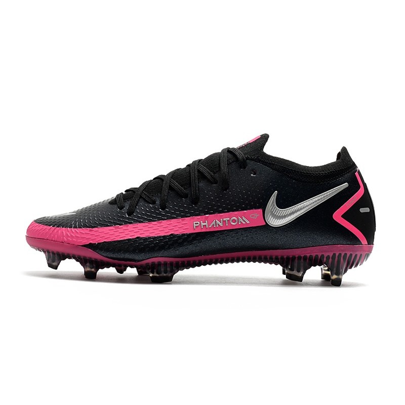 Zapatos Fútbol Nike Phantom GT Elite FG -Negro Plateado Explosión Rosa