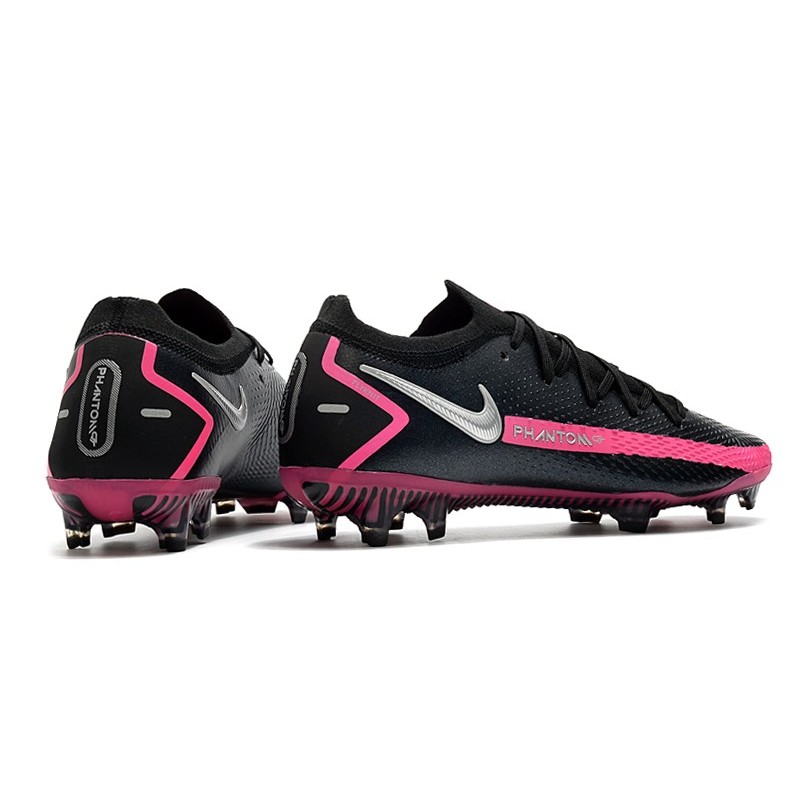 Zapatos Fútbol Nike Phantom GT Elite FG -Negro Plateado Explosión Rosa