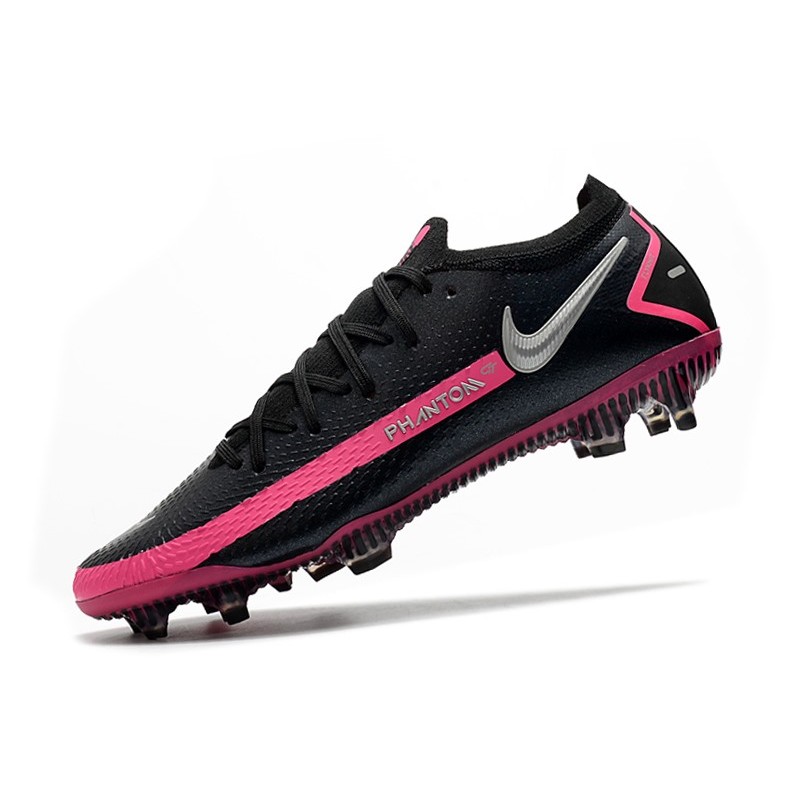 Zapatos Fútbol Nike Phantom GT Elite FG -Negro Plateado Explosión Rosa