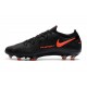 Zapatos de Fútbol Nike Phantom GT Elite FG - Negro Rojo Chile Gris