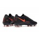 Zapatos de Fútbol Nike Phantom GT Elite FG - Negro Rojo Chile Gris