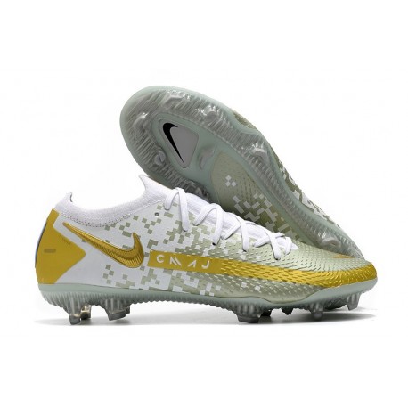 Nike Zapatillas Phantom GT Elite FG Blanco Oro