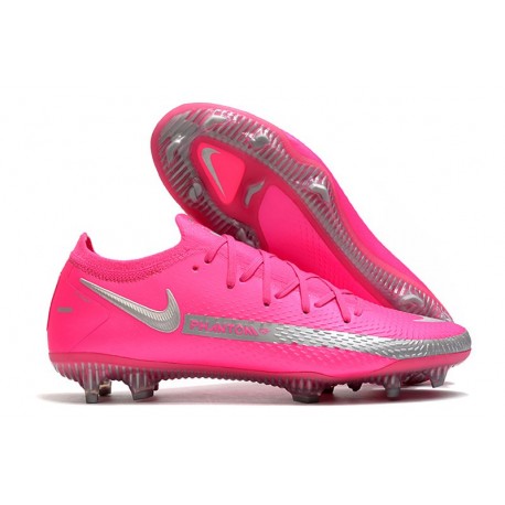 Zapatos de Fútbol Nike Phantom GT Elite FG - Rosa Plata