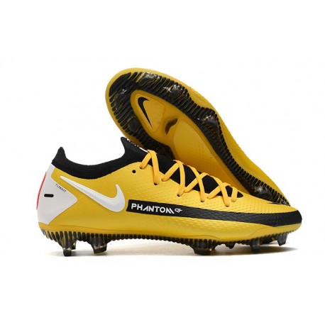 Zapatos de Fútbol Nike Phantom GT Elite FG - Amarillo Negro Blanco