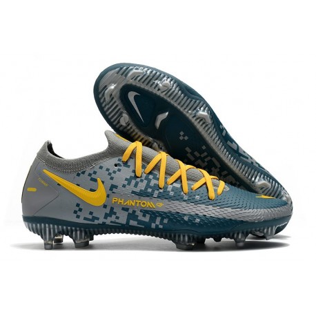 Nike Zapatillas Phantom GT Elite FG Azul Gris Amarillo
