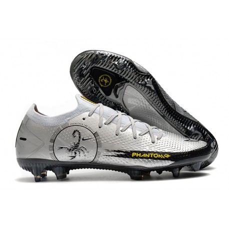 Nike Zapatillas Phantom Scorpion Elite FG Plata Negro