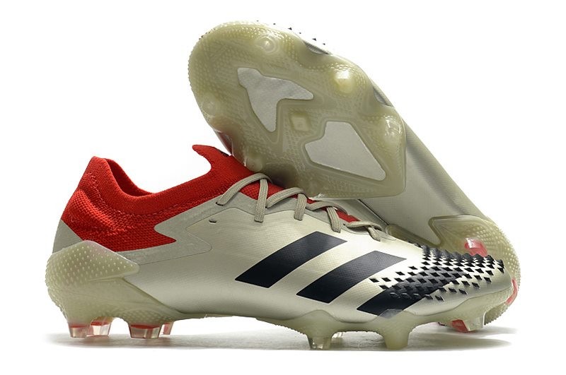 Zapatillas Fútbol adidas Predator Mutator 20.1 Low FG Beige Negro Rojo