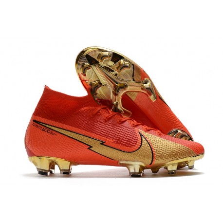 Ronaldo Nike Mercurial Superfly VII Elite DF FG CR100 Rojo Oro