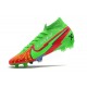 Bota Nike Mercurial Superfly VII Elite DF FG Verde Rojo