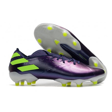 Bota de fútbol adidas Nemeziz 19.1 FG - Violeta Verde