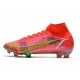 Nike Bota Mercurial Superfly VIII Elite FG Carmesi Plateado Metalizado