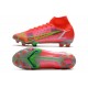 Nike Bota Mercurial Superfly VIII Elite FG Carmesi Plateado Metalizado