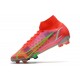 Nike Bota Mercurial Superfly VIII Elite FG Carmesi Plateado Metalizado