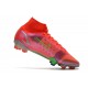 Nike Bota Mercurial Superfly VIII Elite FG Carmesi Plateado Metalizado