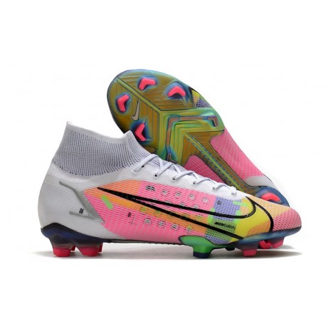 Nike Botas Mercurial Superfly VIII Elite FG Blanco Platino Rosa