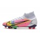Nike Botas Mercurial Superfly VIII Elite FG Blanco Platino Rosa