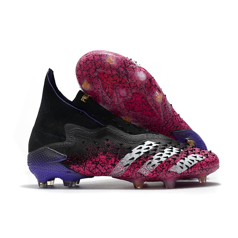 Botas de fútbol adidas PREDATOR FREAK + FG Negro Blanco Rosa