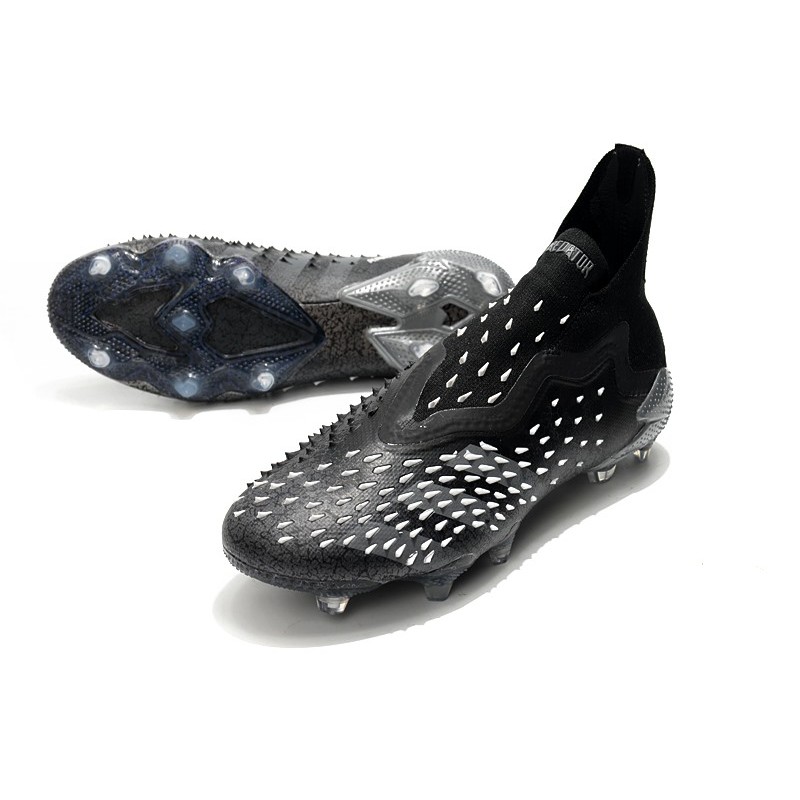 Botas de fútbol adidas PREDATOR FREAK + FG Negro Gris Blanco
