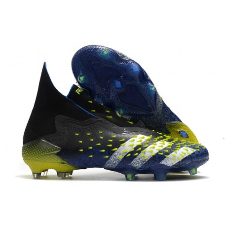 Botas de fútbol adidas PREDATOR FREAK + FG Azul Negro Blanco Amarillo Solar