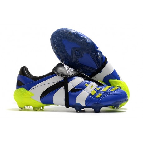 Botas de fútbol adidas Predator Accelerator DB FG- Azul Blanco Amarillo