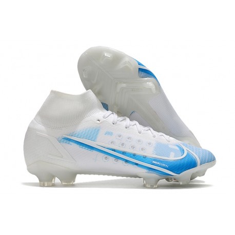 Zapatos Nike Mercurial Superfly 8 Elite FG Blanco Azul