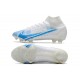Zapatos Nike Mercurial Superfly 8 Elite FG Blanco Azul