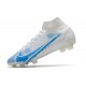 Zapatos Nike Mercurial Superfly 8 Elite FG Blanco Azul