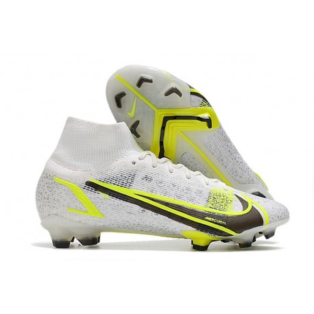 Zapatos Nike Mercurial Superfly 8 Elite FG Blanco Negro Metálico Plateado