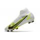 Zapatos Nike Mercurial Superfly 8 Elite FG Blanco Negro Metálico Plateado