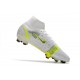 Zapatos Nike Mercurial Superfly 8 Elite FG Blanco Negro Metálico Plateado
