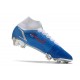 Zapatos Nike Mercurial Superfly 8 Elite FG Azul Blanco Rojo