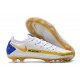 Bota de Futbol Nike Phantom GT Elite FG Blanco Oro Azul