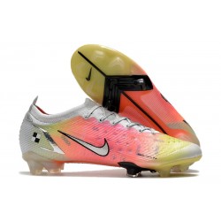 Zapatillas Nike Mercurial Vapor XIV Elite FG Blanco Negro Metálico Plateado