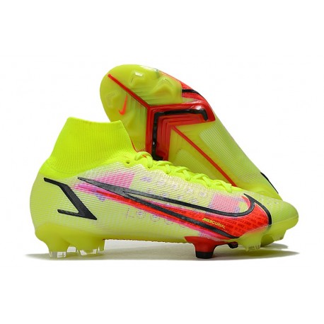 Zapatos Nike Mercurial Superfly 8 Elite FG Volt Carmesí Negro