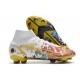Zapatos Nike Mercurial Superfly 8 Elite FG CR7 Blanco Oro Rojo Azul