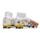 Zapatos Nike Mercurial Superfly 8 Elite FG CR7 Blanco Oro Rojo Azul