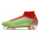 Zapatos Nike Mercurial Superfly 8 Elite FG Verde Rojo Oro