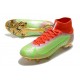 Zapatos Nike Mercurial Superfly 8 Elite FG Verde Rojo Oro