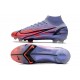 Zapatos Nike Mercurial Superfly 8 Elite FG Mbappe Lila Claro Plateado Metalizado