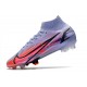 Zapatos Nike Mercurial Superfly 8 Elite FG Mbappe Lila Claro Plateado Metalizado