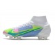 Zapatos Nike Mercurial Superfly 8 Elite FG Blanco Azul