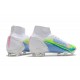 Zapatos Nike Mercurial Superfly 8 Elite FG Blanco Azul