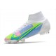 Zapatos Nike Mercurial Superfly 8 Elite FG Blanco Azul
