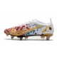 Bota Nike Mercurial Vapor 14 Elite SG Blanco Rojo Oro