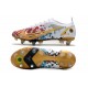 Bota Nike Mercurial Vapor 14 Elite SG Blanco Rojo Oro