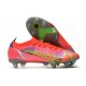 Bota Nike Mercurial Vapor 14 Elite SG Carmesi Plateado Metalizado