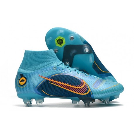 Nike Mercurial Superfly VIII Elite SG PRO Azul Láser Naranja Marina
