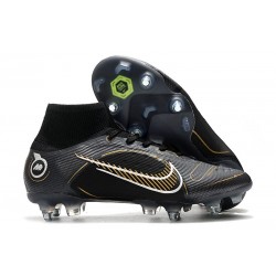Nike Mercurial Superfly VIII Elite SG Negro Dorado Metalizado Plateado Metalizado