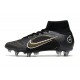 Nike Mercurial Superfly VIII Elite SG Negro Dorado Metalizado Plateado Metalizado