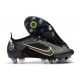 Bota Nike Mercurial Vapor 14 Elite SG Negro Dorado Metalizado Plateado Metalizado